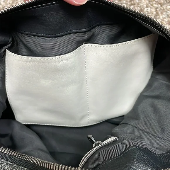 Rag & Bone Iron Grey Leather Bradbury Zip Hobo